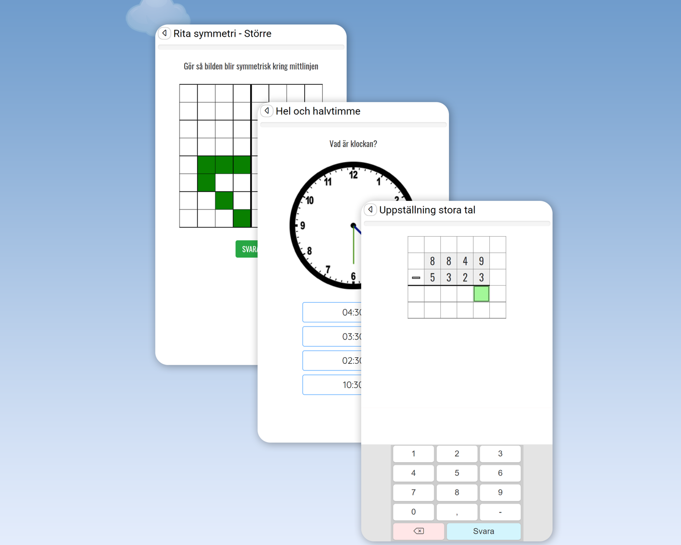 Roliga uppgifter - Barn löser uppgifter